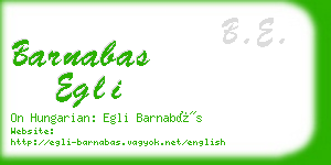 barnabas egli business card